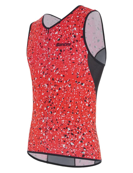 Santini Sleek Desing Pietra Tri Top Triathlon Atlet - Resim 2