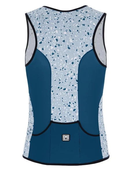 Santini Sleek Tri Top Sleveless Triathlon Atlet 1T6300SLEEKPIET - Resim 3