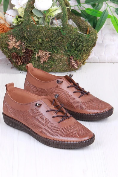 Pepita 427892 Anatomik Rahat Esnek Lastik Bağcıklı Hakiki Deri Kadın Ayakkabı - Resim 8