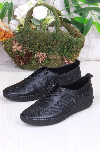 Pepita 427892 Anatomik Rahat Esnek Lastik Bağcıklı Hakiki Deri Kadın Ayakkabı - Resim 4