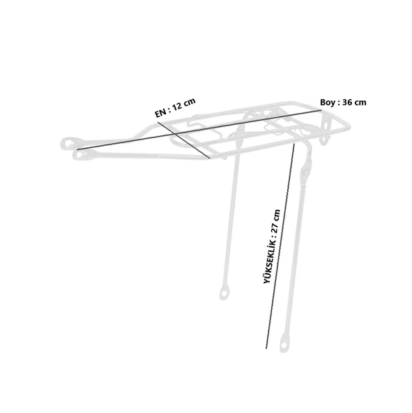 Hsgl 16 Jant Bisiklet Arka Demir Bagaj - 6