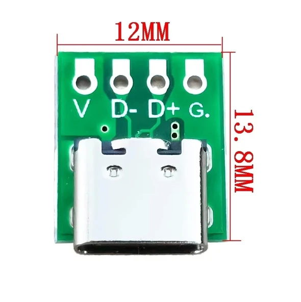 USB Type C 4 Pin DIP Çevirici Pcb Usb Dip Adaptör Kart - Resim 5