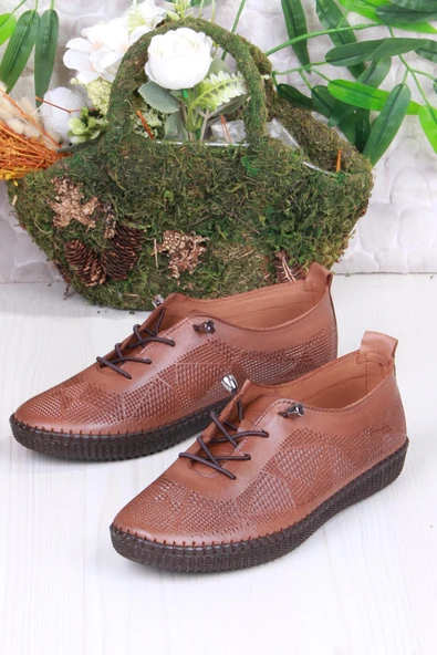 Pepita 427892 Anatomik Rahat Esnek Lastik Bağcıklı Hakiki Deri Kadın Ayakkabı - Resim 9