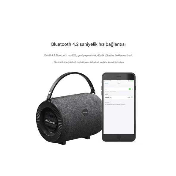 Ozmik ONEDERV3  Premium Ses Kalitesi Taşınabilir Geniş Uyumluluklu Kablosuz Bluetooth Hoparlör - Resim 8