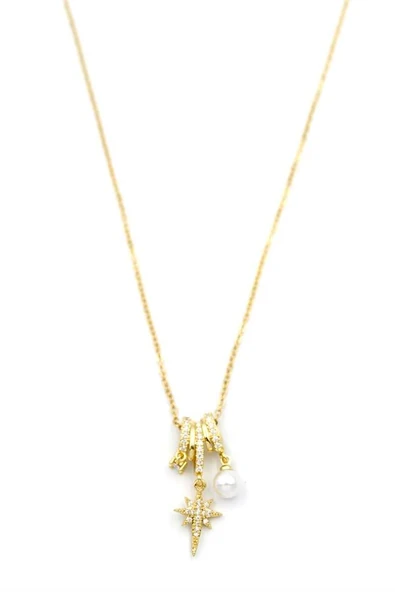 Kuzey Yıldızı Charm Kolye - 14K Altın