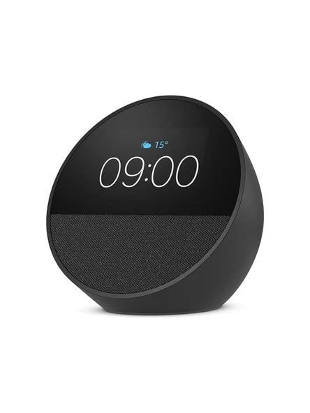 Amazon Echo Spot Alarmlı Saat Akıllı Asistan Hoporlör Siyah