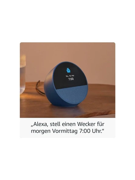Amazon Echo Spot Alarmlı Saat Akıllı Asistan Hoporlör Siyah - 3