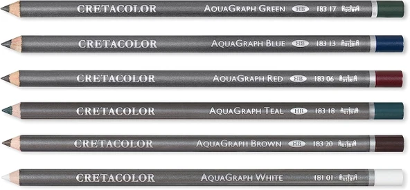 Cretacolor AquaGraph Sulandırılabilir Çizim Seti 6'lı Metal Kutu / 18399 - Resim 3