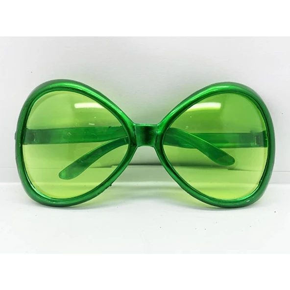 Yeşil Renk Yeşilçam Nostalji 80li Yıllar 90lı Yıllar Parti Gözlüğü  7x16 Cm ürün görseli 1