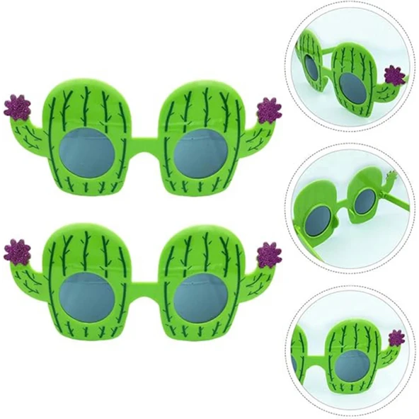 Kaktüs Temalı Hawaii Yaz Partisi Gözlüğü 8.5x18.5 Cm - 5