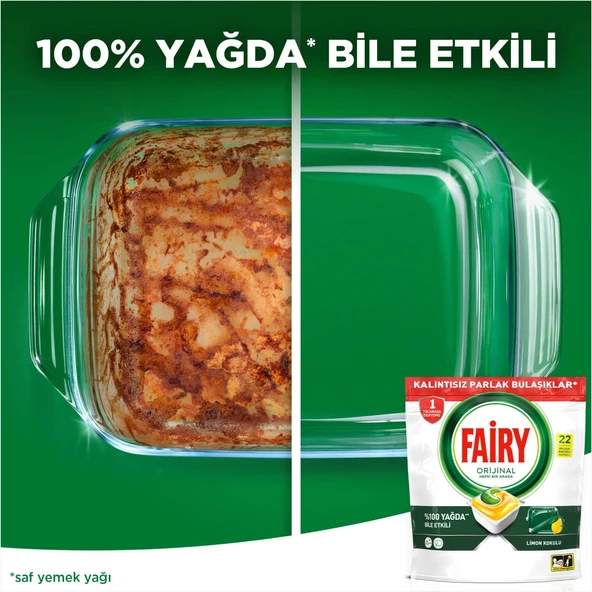 Fairy Hepsi Bir Arada Limon Bulaşık Makinesi Tableti 22'li 5 Adet - 3