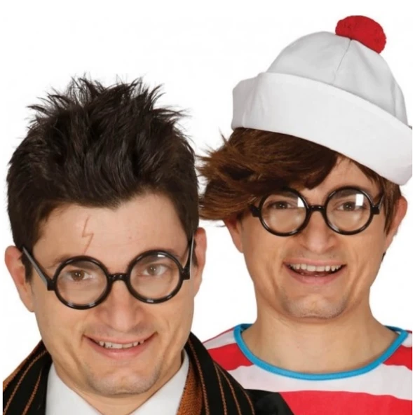 Siyah Çerçeveli Numarasız Camlı Öğrenci Şaka Gözlüğü 1 Adet ürün görseli 1