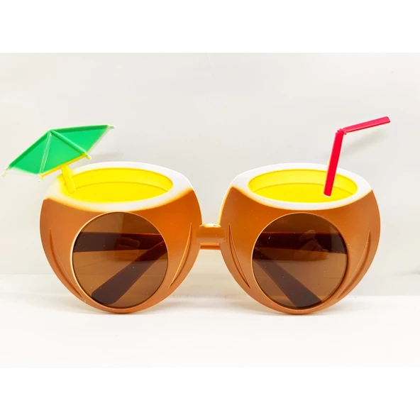 Hindistan Cevizi Tropikal Hawaii Yaza Merhaba Parti Gözlüğü - 2