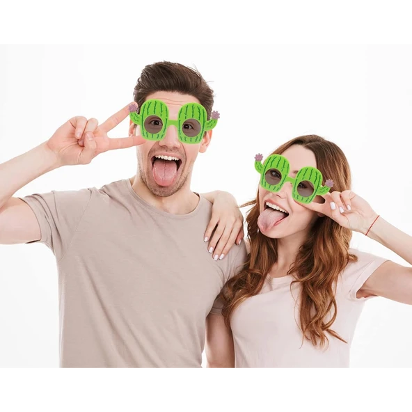 Kaktüs Temalı Hawaii Yaz Partisi Gözlüğü 8.5x18.5 Cm - 2