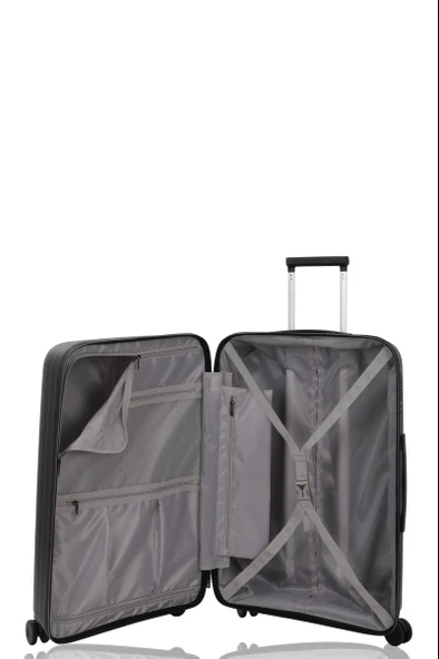 V2407 POLİCARBON VALİZ SİYAH SET - 6