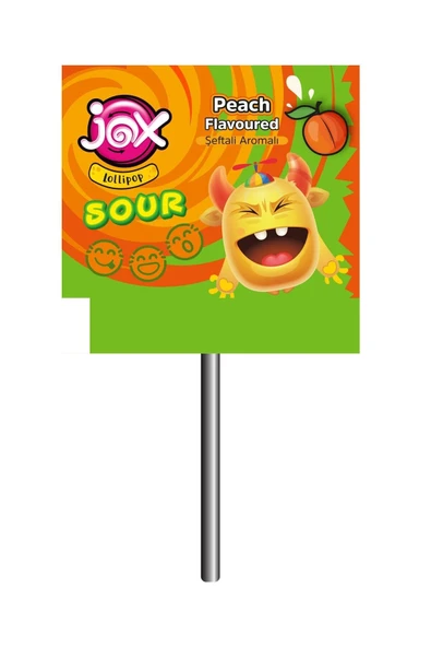 JOX Sour Meyve Aromalı Yassı Lolipop 8 g x 120 Adet - 2