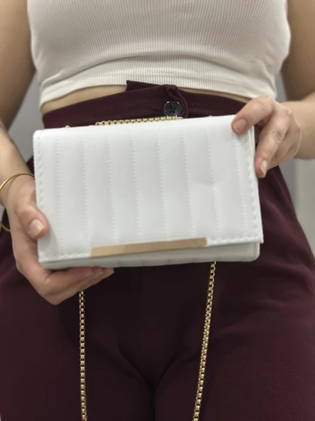 Cessi beyaz cilt çanta - Resim 4