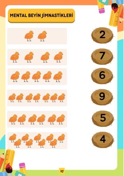 Okul Öncesi ve Birinci Sınıflar İçin Mental Matematik YAZ-SİL Kitabı - Resim 4
