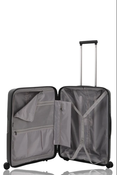 V2408 POLİCARBON VALİZ SİYAH SET - 18