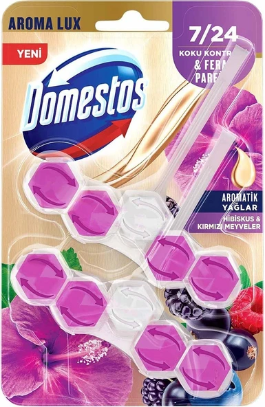 Domestos Tuvalet Bloğu Aroma Lux Hibiskus & Kırmızı Meyveler 100 Gr X 4 Adet