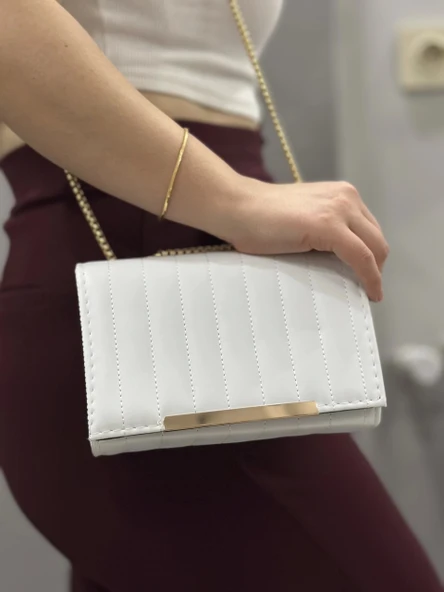 Cessi beyaz cilt çanta - Resim 2