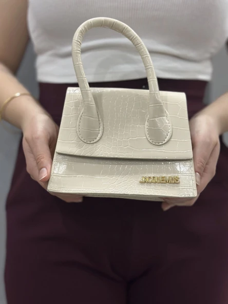 Luxe krem cilt çanta - Resim 3