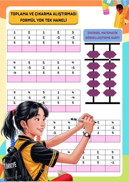 Okul Öncesi ve Birinci Sınıflar İçin Mental Matematik YAZ-SİL Kitabı - Resim 2