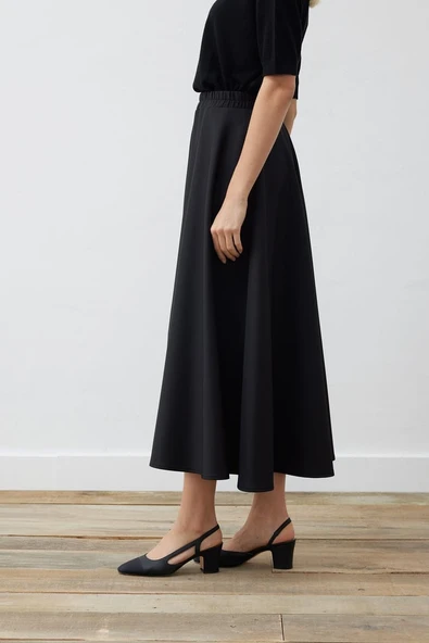 Terzi Dükkanı Minimalist Midi A-Line Etek - Günlük & Şık - 2