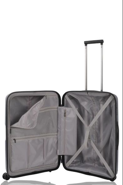 V2408 POLİCARBON VALİZ SİYAH SET - 24