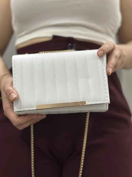 Cessi beyaz cilt çanta - Resim 5