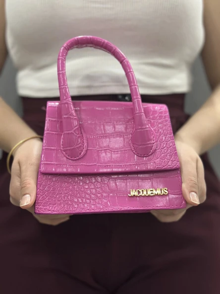 Luxe pembe cilt çanta - Resim 4