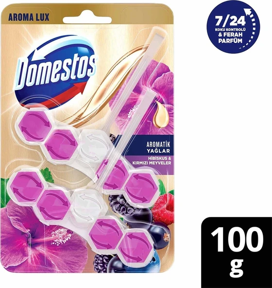 Domestos Tuvalet Bloğu Aroma Lux Hibiskus & Kırmızı Meyveler 100 Gr X 4 Adet - 2