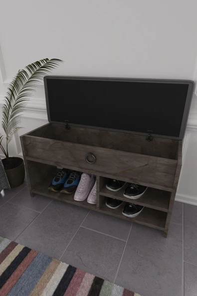 mokaparkavm Çilek çok amaçlı döşemeli kapaklı ayakkabılık giriş hol - 2