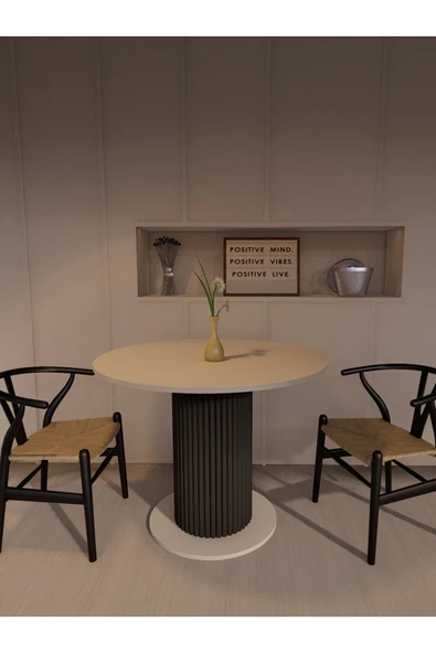 mokaparkavm YUVARLAK MUTFAK MASASI YEMEK MASASI DEKORATİF ŞIK AYAKLI - 6