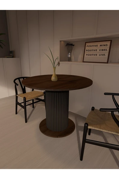 mokaparkavm YUVARLAK MUTFAK MASASI YEMEK MASASI DEKORATİF ŞIK AYAKLI - 3