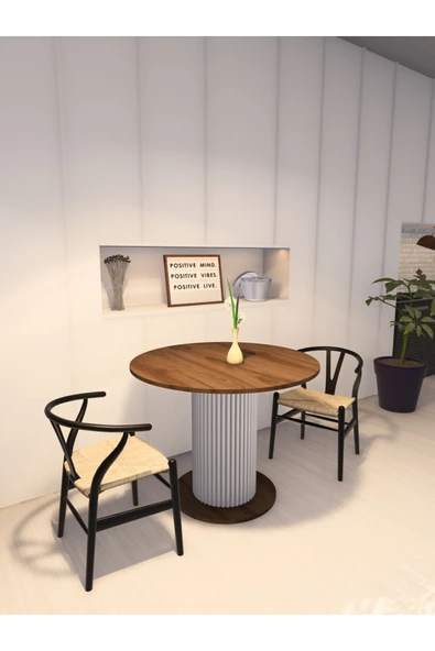 mokaparkavm YUVARLAK MUTFAK MASASI YEMEK MASASI DEKORATİF ŞIK AYAKLI