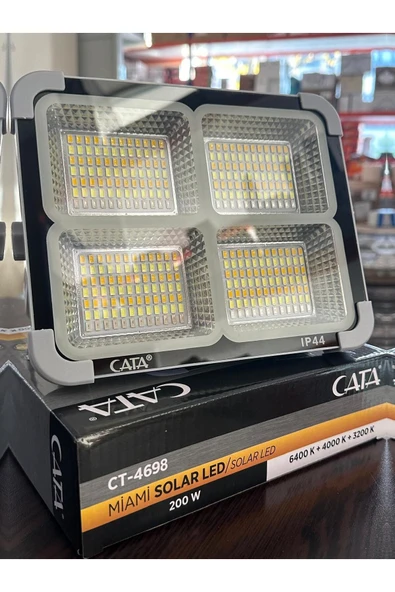 Cata  Ct-4698 Miami Solar Led Projektör (YENİ SOLAR PANEL VE PİL ÖMRÜ GÜÇLENDİRİLMİŞ) - 2