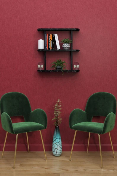 mokaparkavm Dekoratif Duvar Rafı2 Oval Çok Amaçlı 2 Katlı Raf Rafy2 - 2