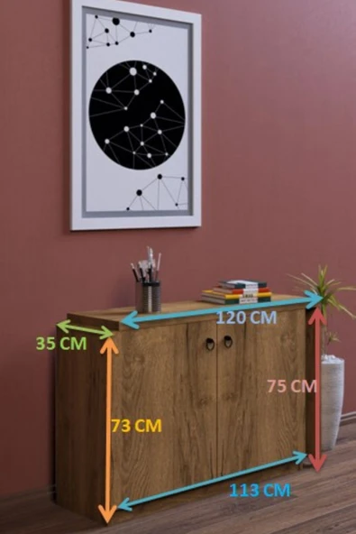 mokaparkavm FLOR ÇOK AMAÇLI DOLAP MUTFAK MASASI ÇALIŞMA MASASI - 6