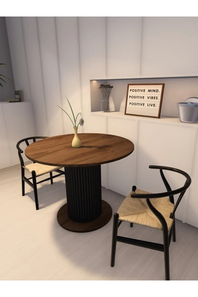 mokaparkavm YUVARLAK MUTFAK MASASI YEMEK MASASI DEKORATİF ŞIK AYAKLI - 6