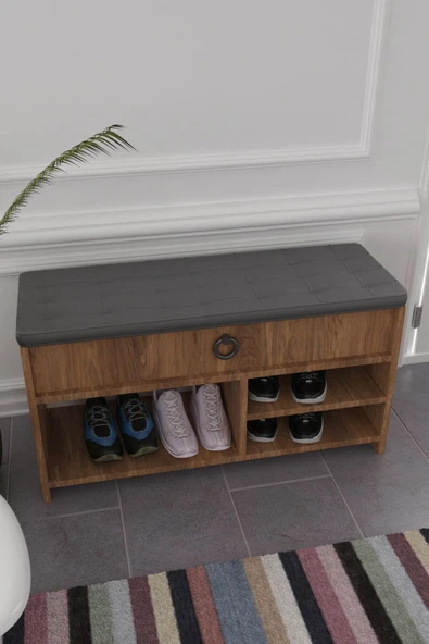 mokaparkavm Çilek çok amaçlı döşemeli kapaklı ayakkabılık giriş hol - 2