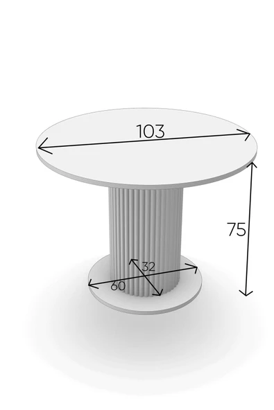 mokaparkavm YUVARLAK MUTFAK MASASI YEMEK MASASI - Resim 5