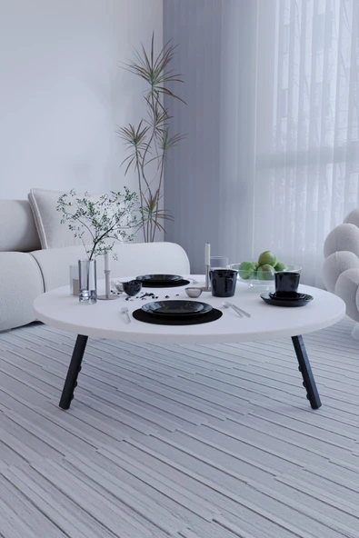 mokaparkavm Mega Kozalak Yer Sofrası Mutfak Sofrası 103 Cm - 3