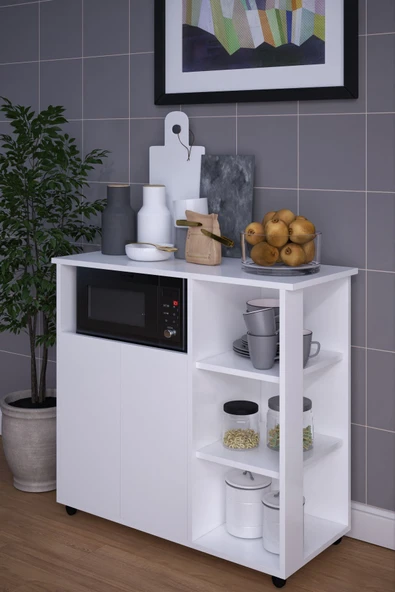 mokaparkavm 2 Kapaklı Çok Amaçlı Mikro Dalga Şık Fırın Doplabı Beyaz ürün görseli