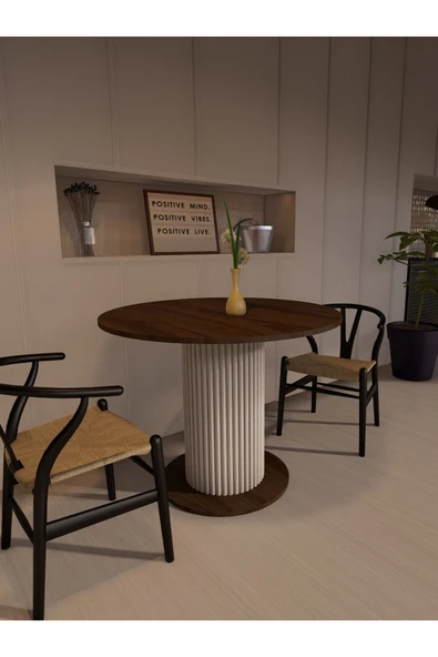 mokaparkavm YUVARLAK MUTFAK MASASI YEMEK MASASI DEKORATİF ŞIK AYAKLI - 4