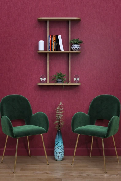 mokaparkavm Dekoratif Duvar Rafı Çok Amaçlı 2 Katlı Raf Rafy - 4