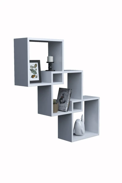 mokaparkavm Mokapark Rafael Dekoratif 3'lü Duvar Rafı Çok Amaçlı Kullanımlı Raf - 3