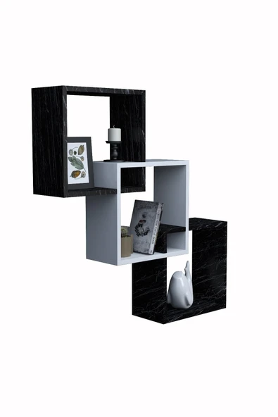 mokaparkavm Mokapark Rafael Dekoratif 3'lü Duvar Rafı Çok Amaçlı Kullanımlı Raf - 3