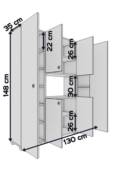 mokaparkavm Stil Mutfak Dolapları Çok Amaçlı Dolaplar - 4