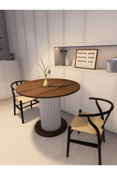 mokaparkavm YUVARLAK MUTFAK MASASI YEMEK MASASI DEKORATİF ŞIK AYAKLI - 6